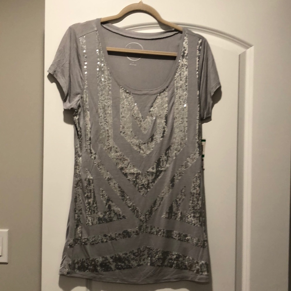 Silver sequin shirt